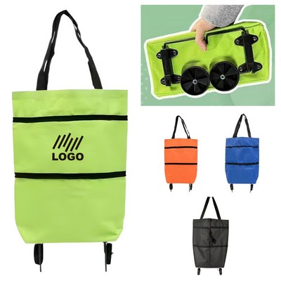 Folding Shopping Trolley Bag With Wheels
