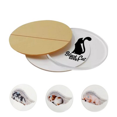 Round Crystal Clear Acrylic Coaster