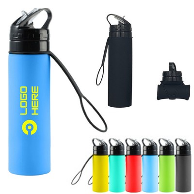16 Oz Silicone Foldable Water Bottles