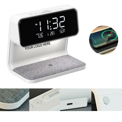 10W Wireless Charging Alarm Clock Night Light