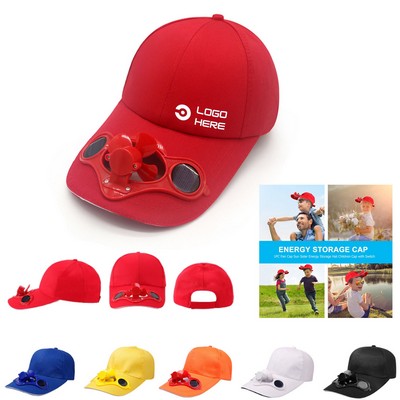 Solar Powered Air Fan Cooled Baseball Hat