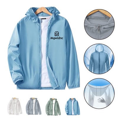Lightweight Breathable Sun Protection Jacket Loose Fit Sport Coat Oversize Men's Fishing Hoodie.