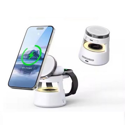 Multifunction 15W Foldable Magnetic Wireless Charger Speaker