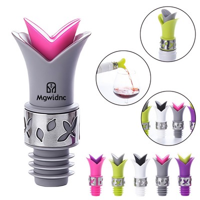 Silicone Wine Stoppers with Lily Design