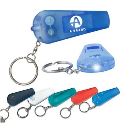 LED Whistle Safety Keychain