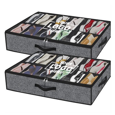 Sturdy Under Bed Shoe Storage Organizer