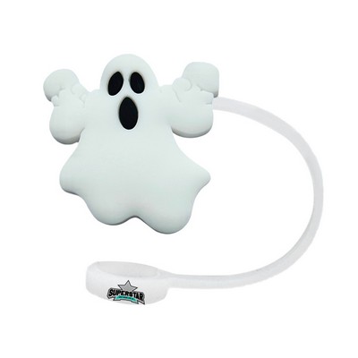 Halloween Ghost Silicone Straw Topper