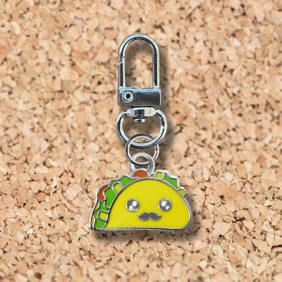 Smooth Enamel Zipper Charm 1.25"