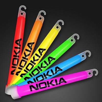 6" Glow Sticks ASSORTED COLORS - BULK Pack of 25 - PRINTED