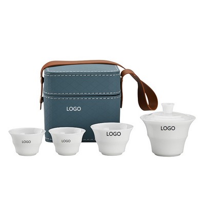Stackable Ceramic Tea Set For Travel