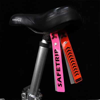 Custom 1.18"W x 15.8"L Reflective ID Ribbon Tag Bicycle Pendant