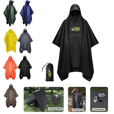 Hooded Rain Poncho