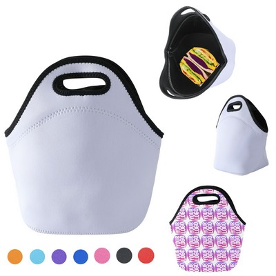 Reusable Zippered Neoprene Lunch Tote Bag