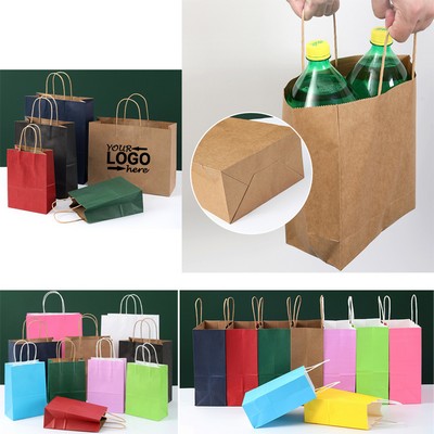 Kraft Paper Party Favor Gift Bags with Handle