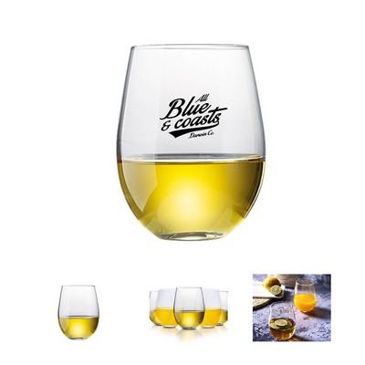 8Oz Unbreakable Stemless Plastic Wine Glasses