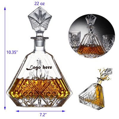 22oz Glass Whiskey Decanter