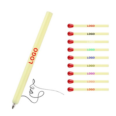 Match Shaped Creative Ballpoint Pen Novelty Plastic Writing Pen
