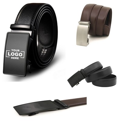 Men's Premium Real Leather Adjustable Ratchet Dress Belt