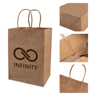 Natural Kraft Paper Bag (5 1/4" x 3 1/4" x 8 1/4")