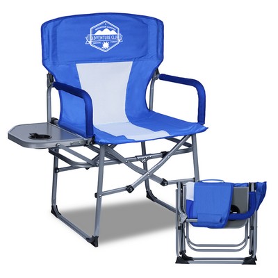Portable Camping Director Chair With Side Table