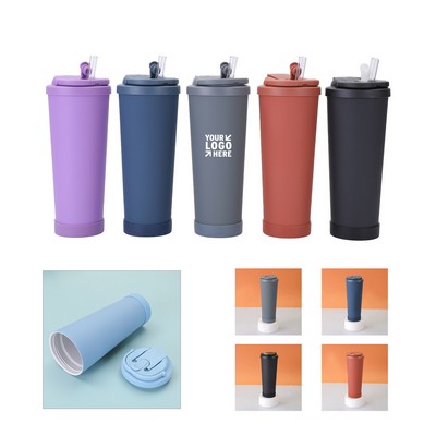 28 Oz. Stainless Steel Vacuum Insulated Straw Tumbler