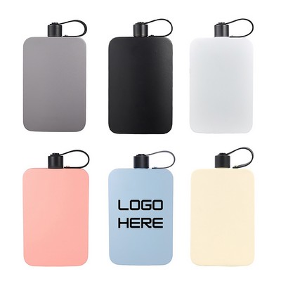 17 Oz. Stainless Steel Flat Water Bottle Flask