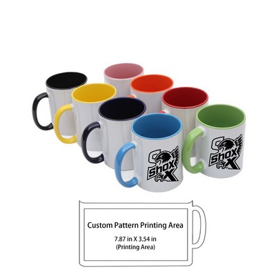 MOQ 10 Two Tone Ceramic Coffee Mug