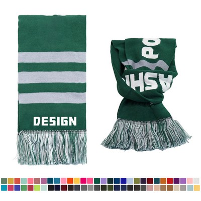 Winter Knitted Soccer Scarf