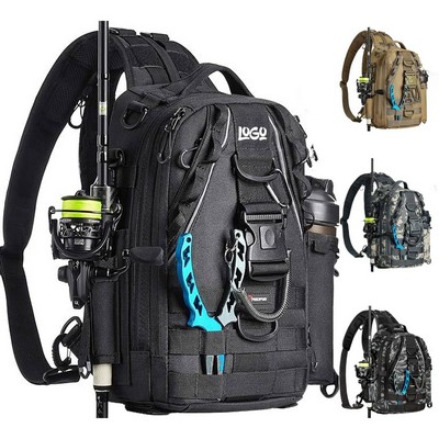 Waterproof Canvas Large Capacity Fishing Tackle Backpack