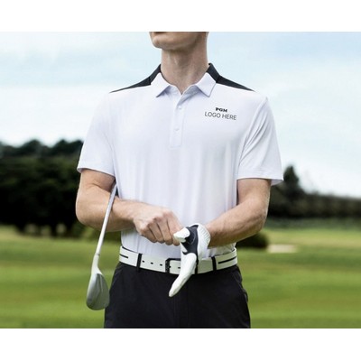 Men's Golf Short Sleeve Polo Shirt Summer Breathable Quick Dry Moisture Wicking Top