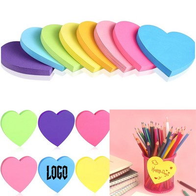 Colorful Heart Shape Sticky Notes