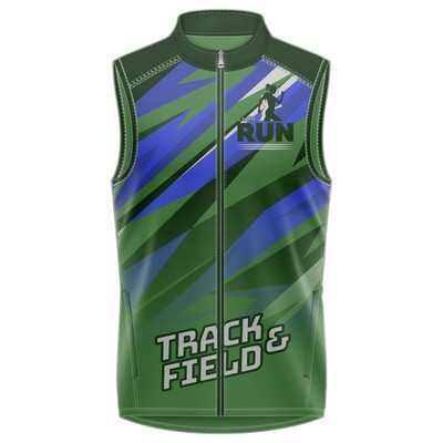 Unisex & Women's Sublimation Full-Zip Vest w/ Pockets - 280G Spandex Interl