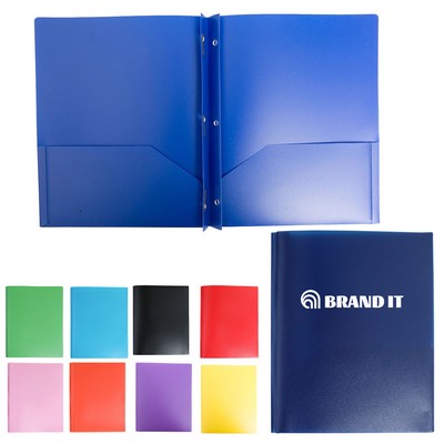 Plastic Pocket Folder W/ Two Pockets