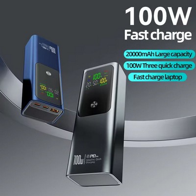 100W Fast Charger Laptop Power Bank 20000Mah