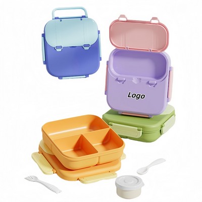 Microwave Safe Food Container with Carry Handle for Lunch
