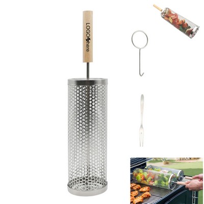 Outdoor Rolling Barbecue Cage