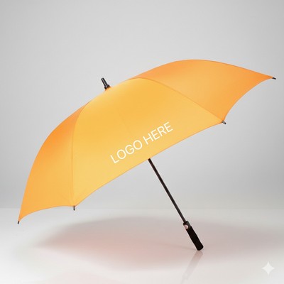 Automatic Full Fiber Large Golf Umbrella Long Handle Straight Shaft Rain Umbrella