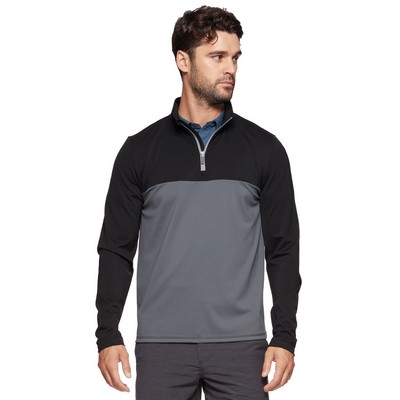 Flag & Anthem Journey Performance Blocked 1/4 Zip Mock Neck