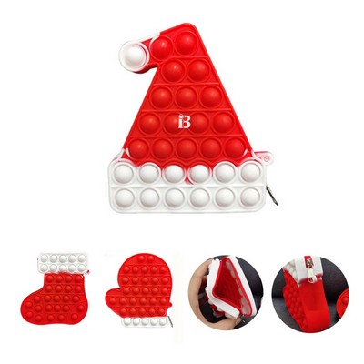 Christmas Silicone Fidget Small Pop Bag