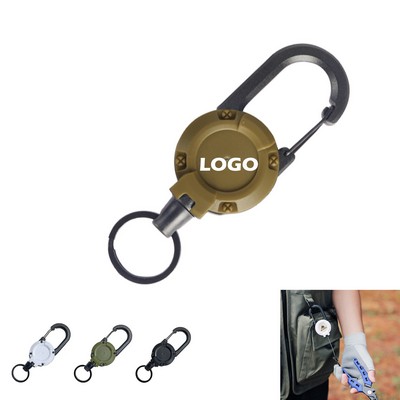 Heavy Duty Retractable Keychain, Carabiner Badge Holder