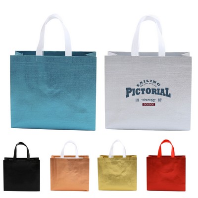 Luxury Shiny Metallic Laminated Non-Woven Gift Tote