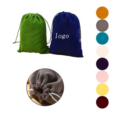Reusable Flocked Drawstring Bag For Daily Use
