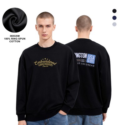 100% Cotton Unisex 360GSM Pullover Crewneck Sweatshirt