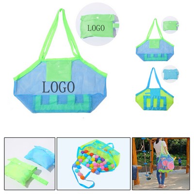 Portable Foldable Mesh Beach Tote Bag