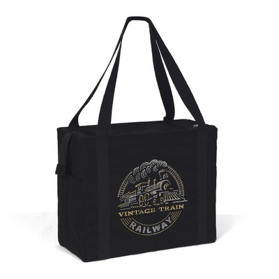 Jeremy™ Deluxe Canvas Zipper-Close Tote - Sparkle