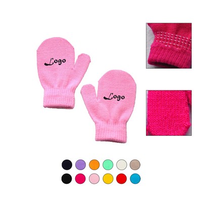 Warm Winter Knitted Gloves For Toddler Aged 1-4