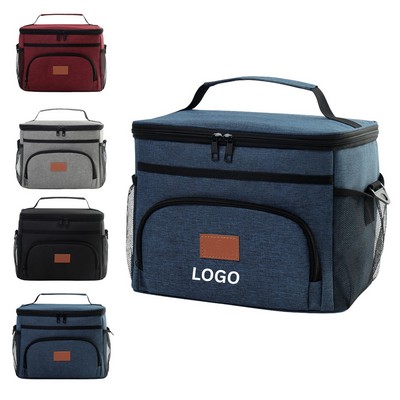 Insulated Leakproof Oxford Cloth Lunch Bag With Shoulder Strap