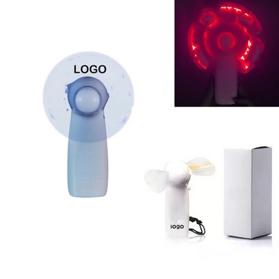 Handheld Mini Battery Powerful Fan Summer LED Small Personal Fan Party