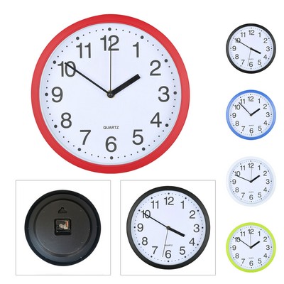 10" Round Plastic Silent Wall Clock / Custom Logo