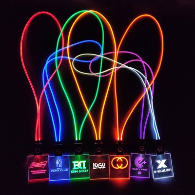 LED Necklace with Flashing Pendant